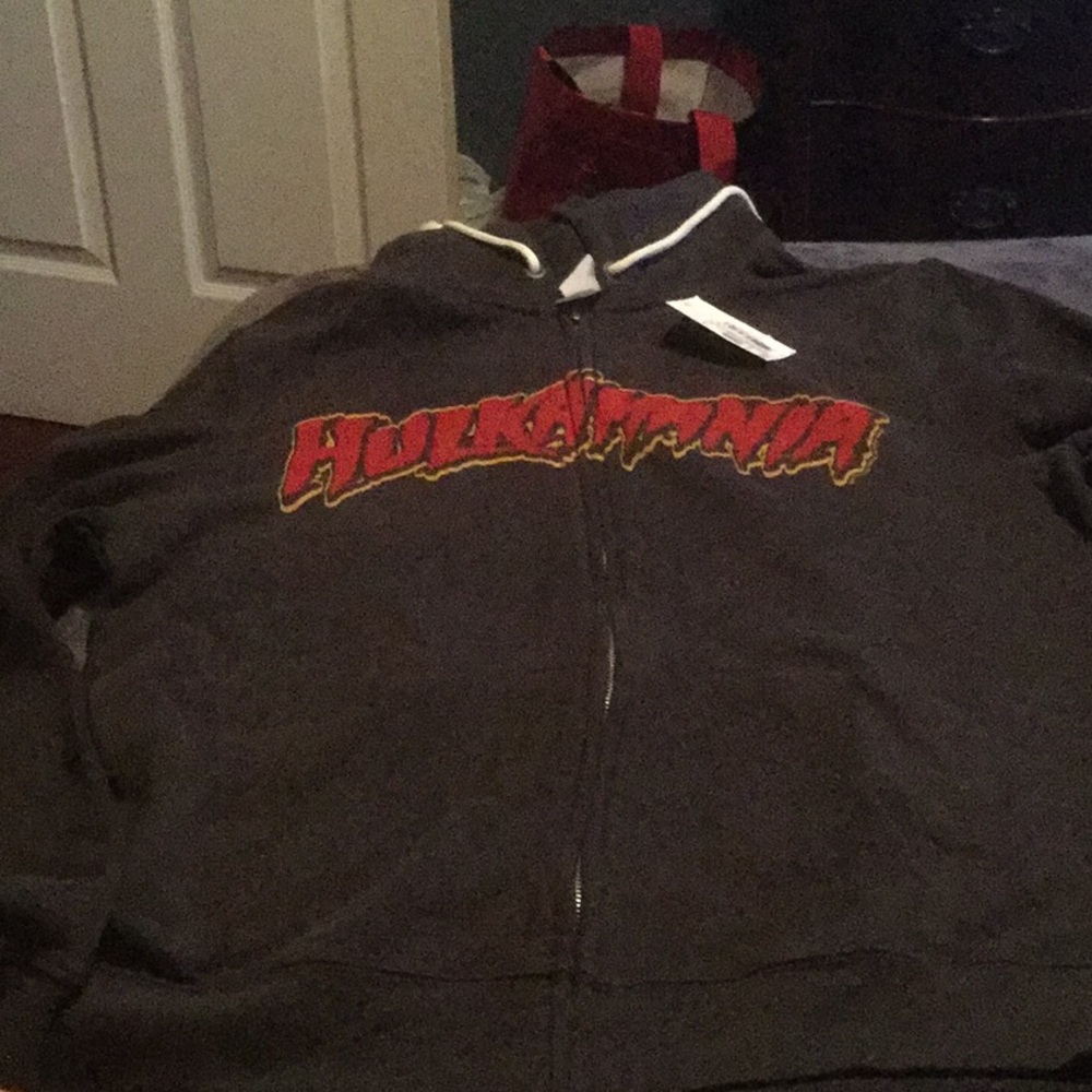 Junk Food Mens Hulkamania Zip Up Hoodie NWT
